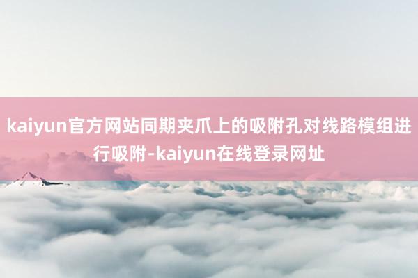 kaiyun官方网站同期夹爪上的吸附孔对线路模组进行吸附-kaiyun在线登录网址