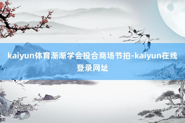 kaiyun体育渐渐学会投合商场节拍-kaiyun在线登录网址